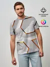 Мужская базовая футболка / 3D абстракция Iron