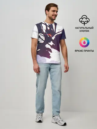 Мужская базовая футболка / милый во франксе абстракция