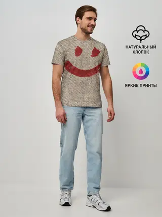 Мужская базовая футболка / Red Smile