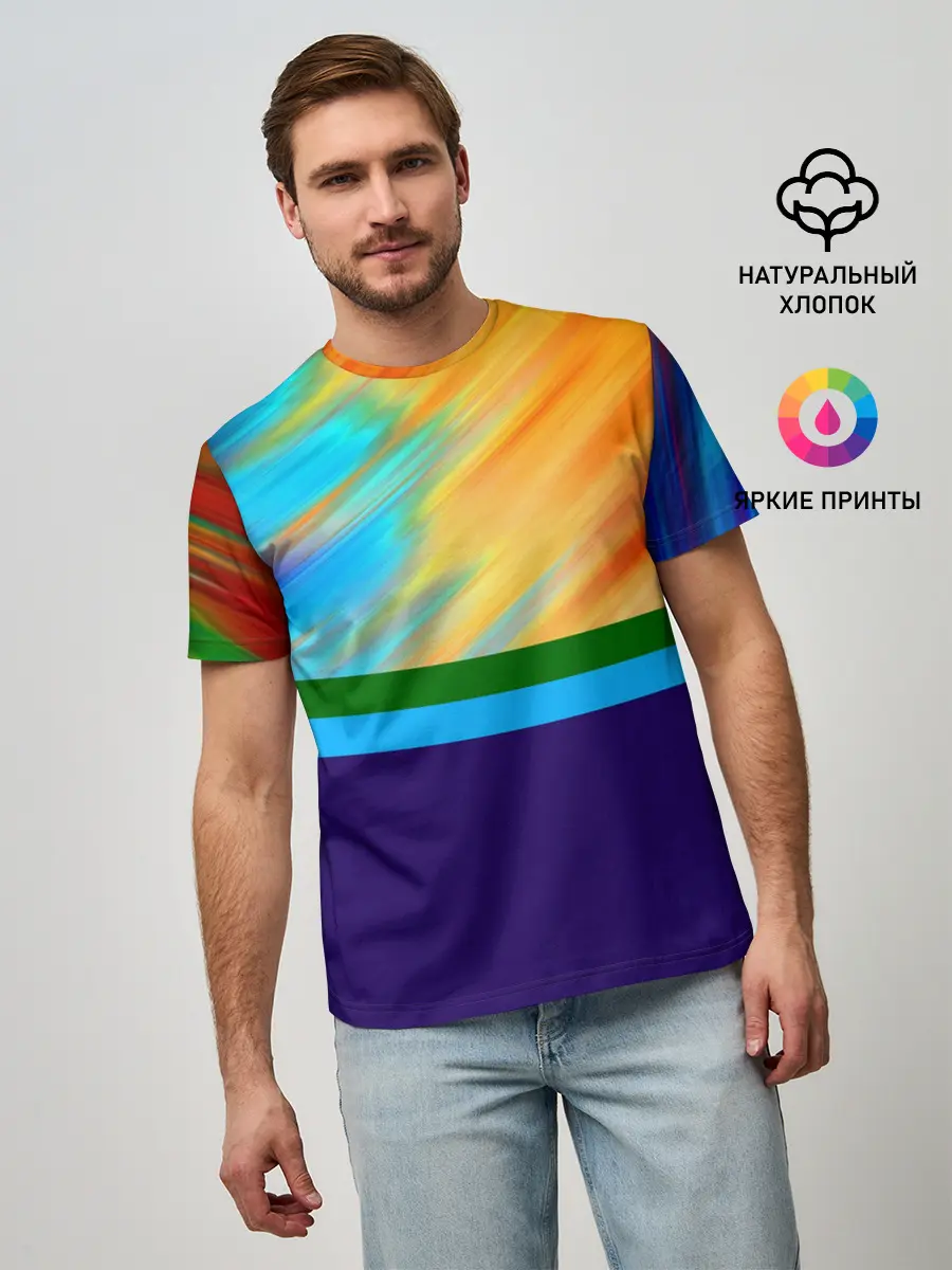 Мужская базовая футболка / Размытие