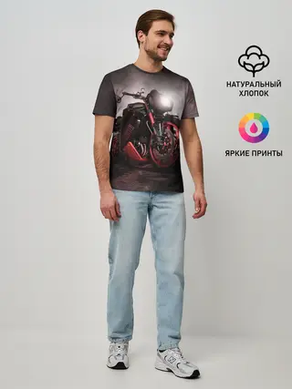 Мужская базовая футболка / СУПЕРБАЙК