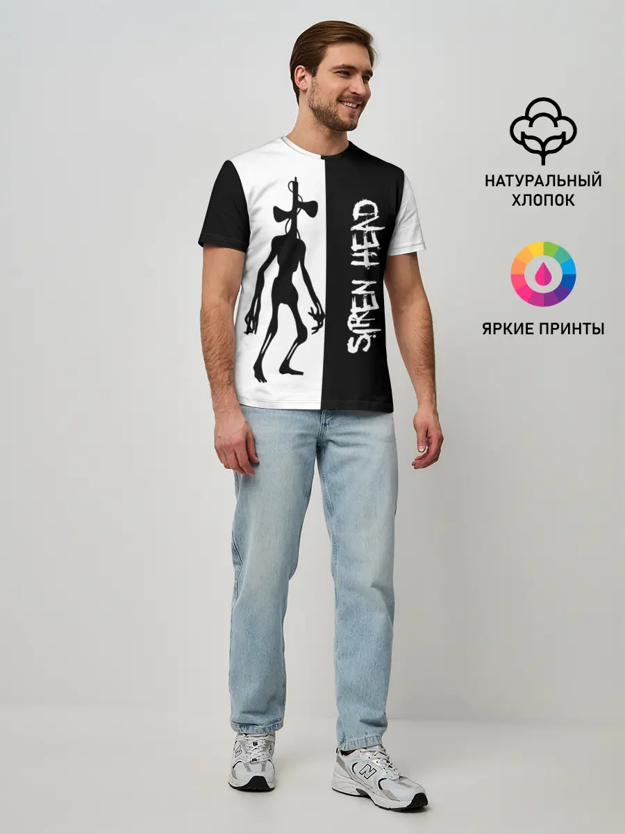 Мужская базовая футболка / Сиреноголовый/Siren Head