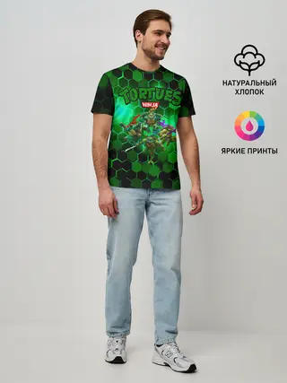 Мужская базовая футболка / ЧЕРЕПАШКИ - НИНДЗЯ