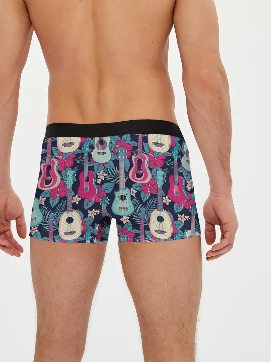 Мужские трусы боксеры / Укулеле фруктовые