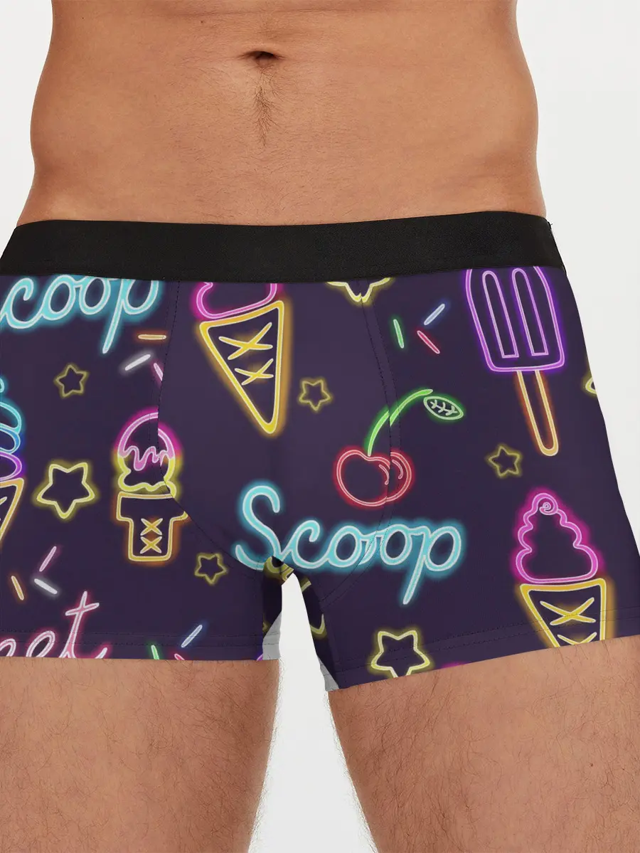 Мужские трусы боксеры / Мороженное неон