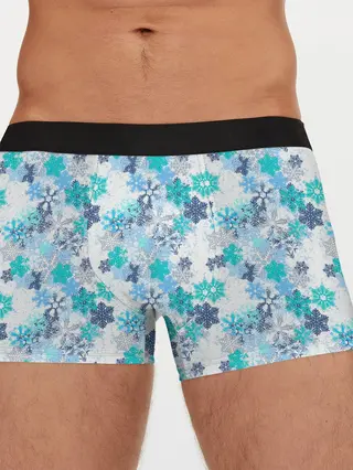 Мужские трусы боксеры / Зимние Снежные Узоры