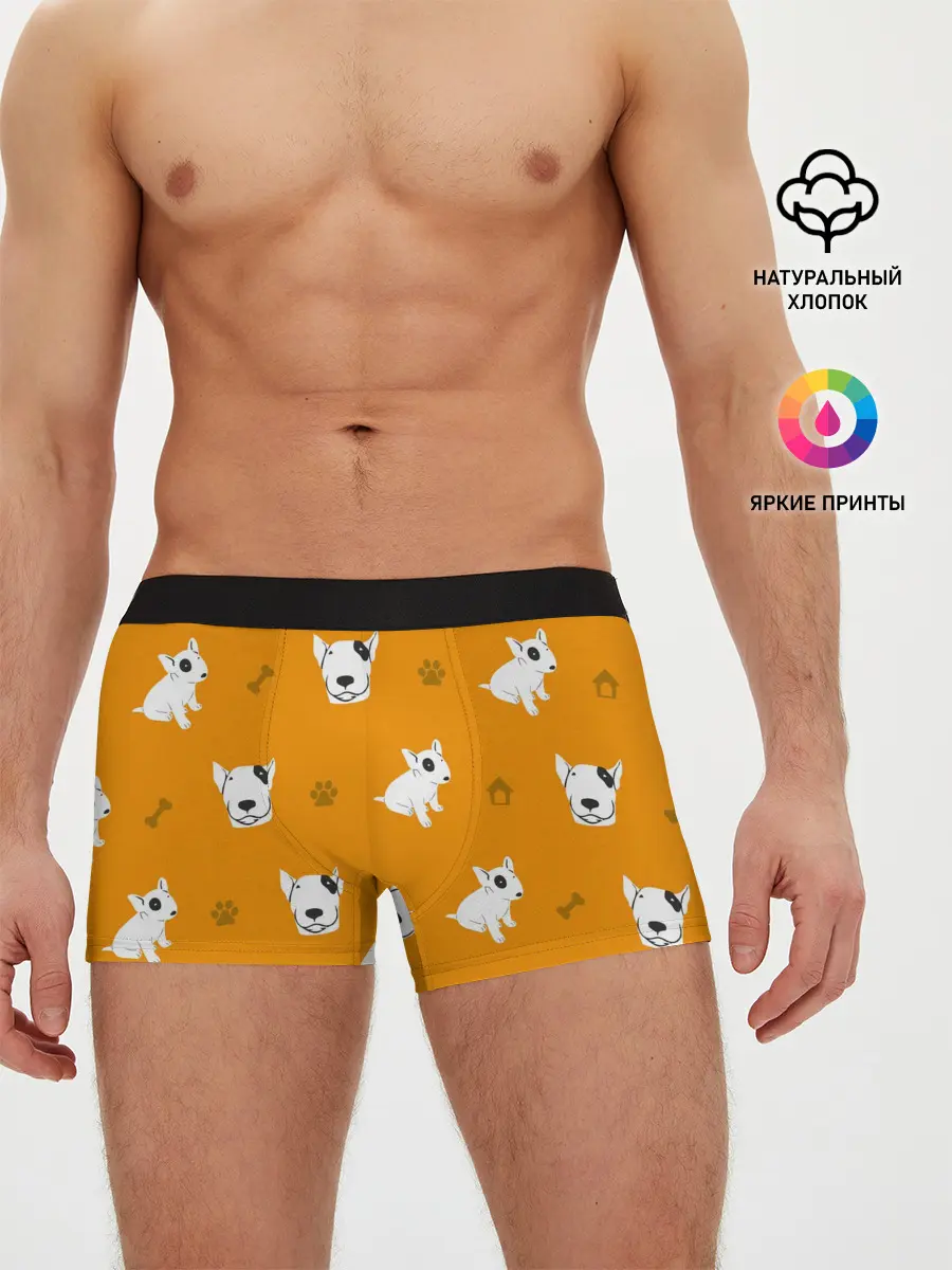 Мужские трусы боксеры / Английский бультерьер