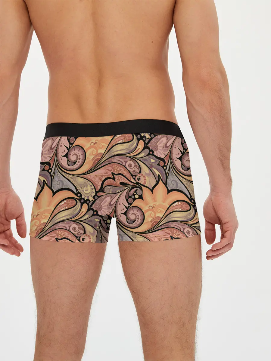 Мужские трусы боксеры / дудл узоры