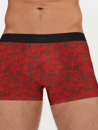 Мужские трусы боксеры / Красные черепа