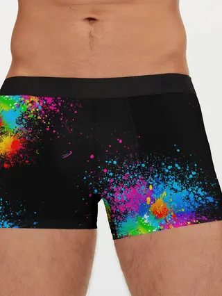 Мужские трусы боксеры / Брызги красок