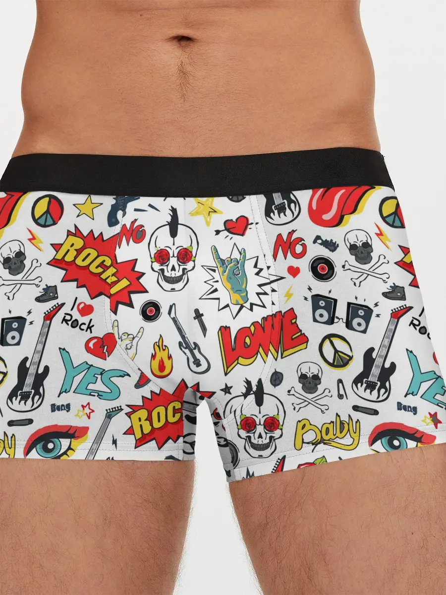 Мужские трусы боксеры / Я ЛЮБЛЮ РОК