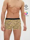 Мужские трусы боксеры / Желтый леопардовый принт