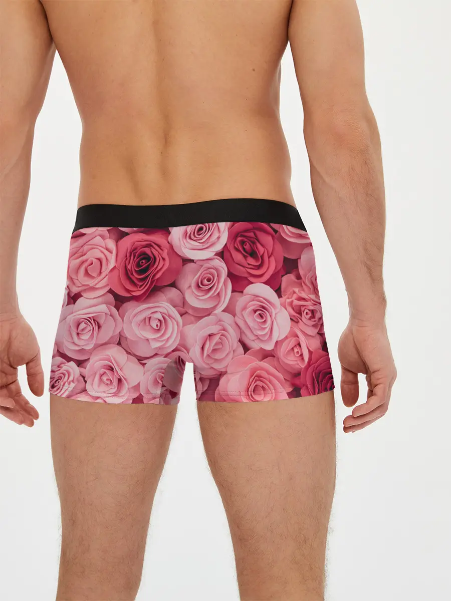 Мужские трусы боксеры / Розовые Розы