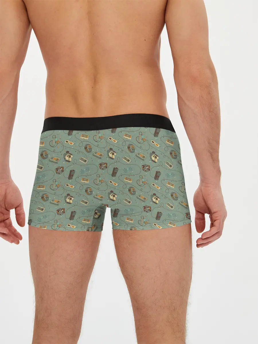 Мужские трусы боксеры / Oldschool pattern