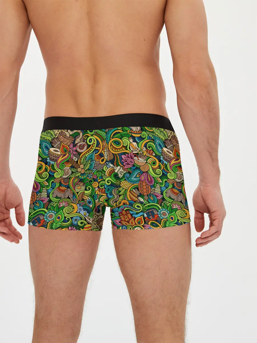 Мужские трусы боксеры / Тибетский коллаж