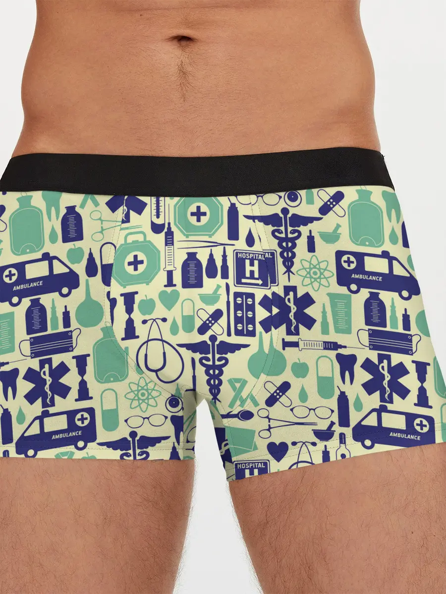 Мужские трусы боксеры / Медицина | Паттерн