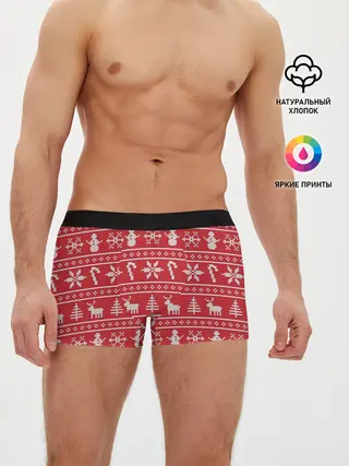 Мужские трусы боксеры / Новогодний атрибуты