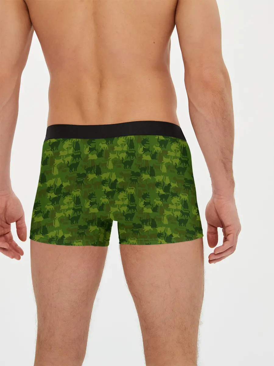 Мужские трусы боксеры / Камуфляж | Котики