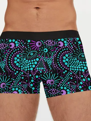 Мужские трусы боксеры / Яркий абстрактный узор