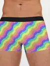 Мужские трусы боксеры / Радужные волны