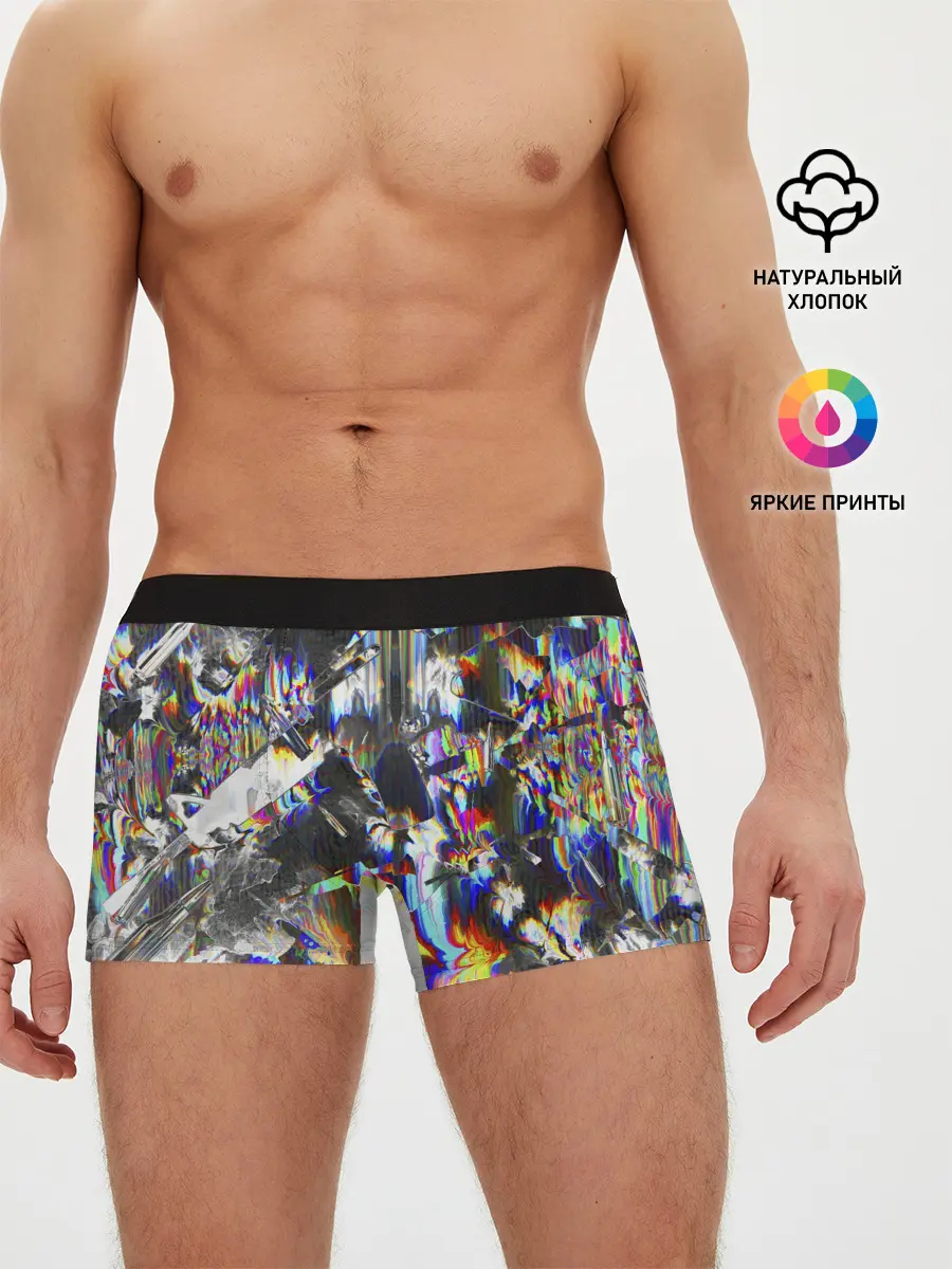 Мужские трусы боксеры / Gasoline stains abstraction
