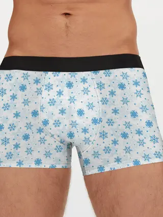 Мужские трусы боксеры / Снежинки