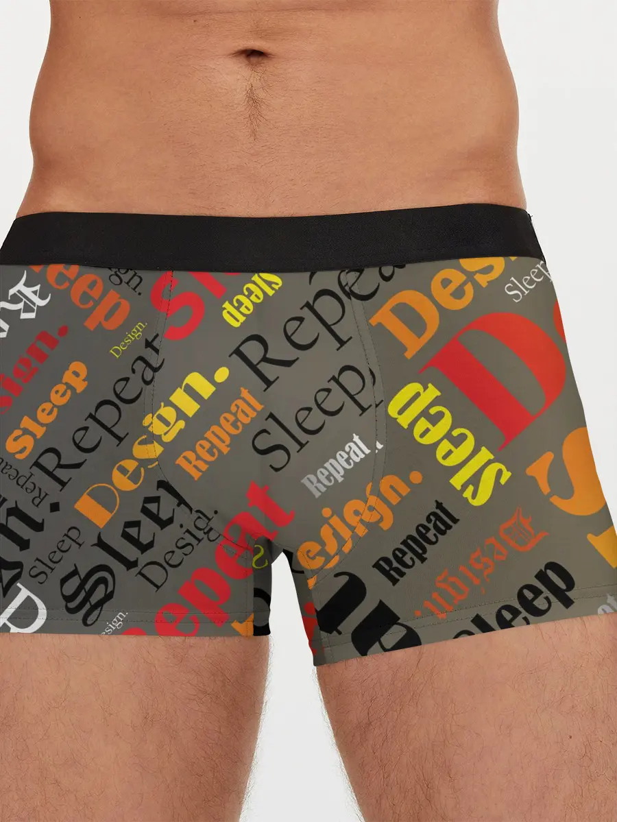 Мужские трусы боксеры / Буквы-надписи