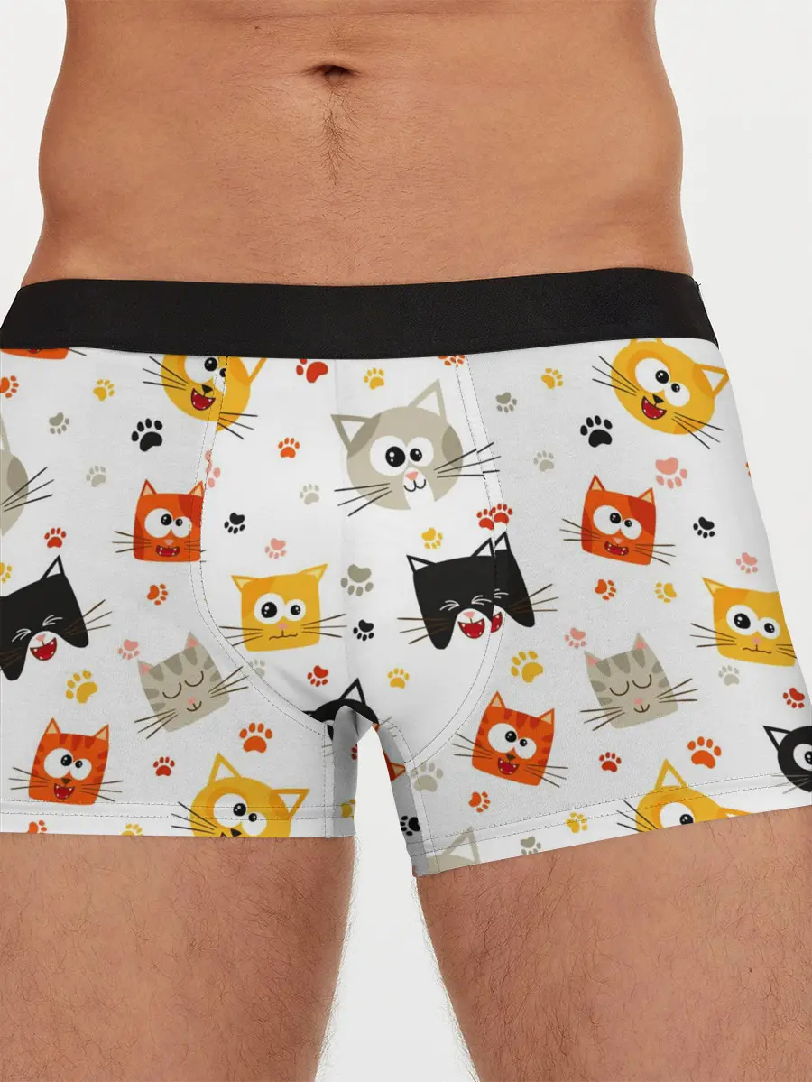 Мужские трусы боксеры / Котики с лапками