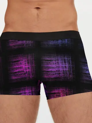 Мужские трусы боксеры / Неоновая абстракция