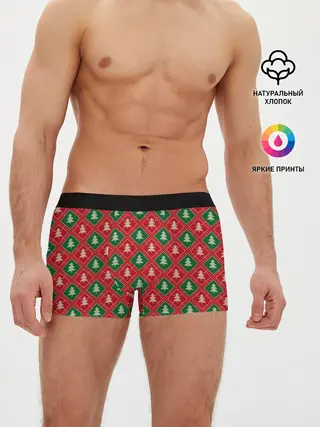Мужские трусы боксеры / Ёлочки
