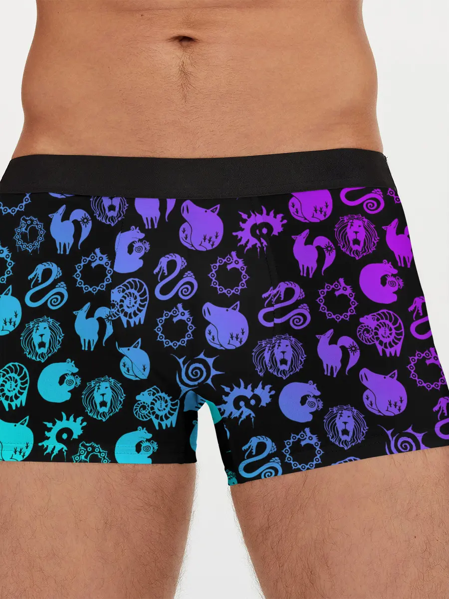 Мужские трусы боксеры / 7 СМЕРТНЫХ ГРЕХОВ НЕОН ЭМБЛЕМЫ