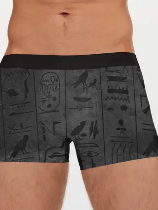 Мужские трусы боксеры / Египетские Иероглифы 3D