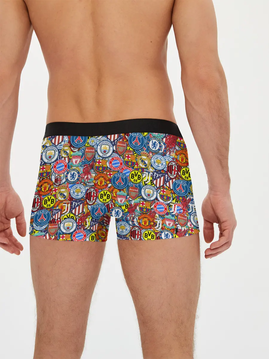 Мужские трусы боксеры / ЛОГОТИПЫ ФУТБОЛЬНЫХ КОМАНД