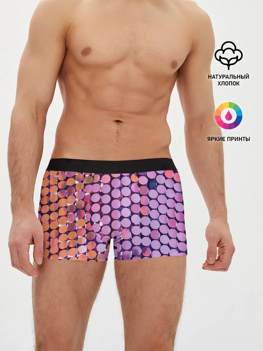 Мужские трусы боксеры / Вечеринка точки глянцевый узор