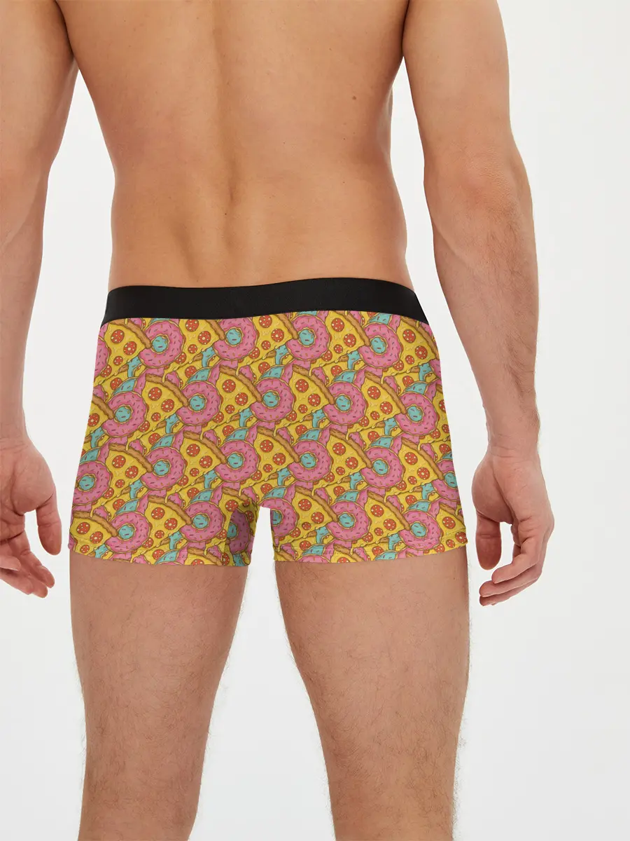 Мужские трусы боксеры / Пицца и пончики