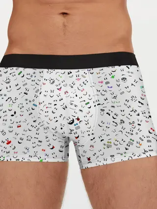 Мужские трусы боксеры / Rolbox лица