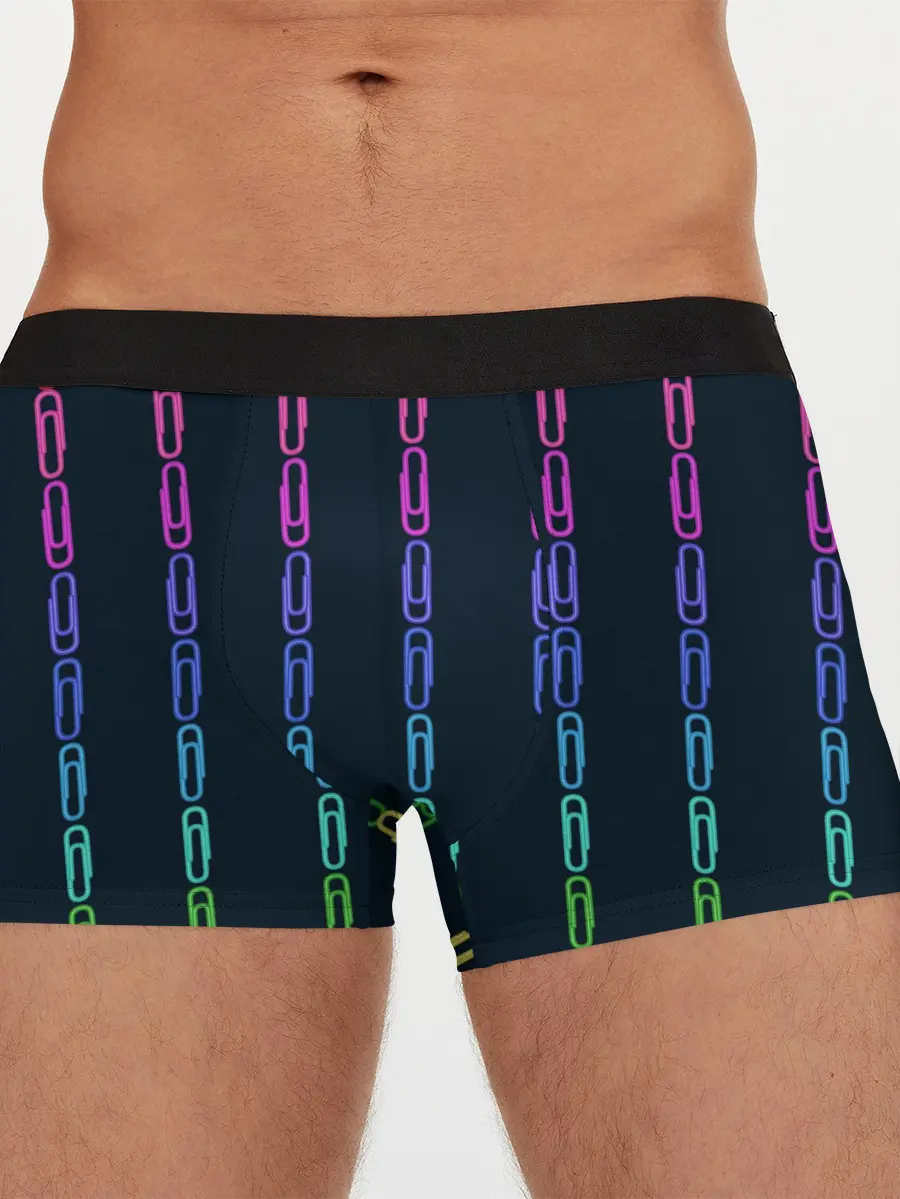 Мужские трусы боксеры / скрепки