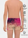 Трусы для мальчиков / Бежево-малиновый абстрактный