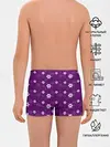 Трусы для мальчиков / узор цветы на фиолетовом фоне