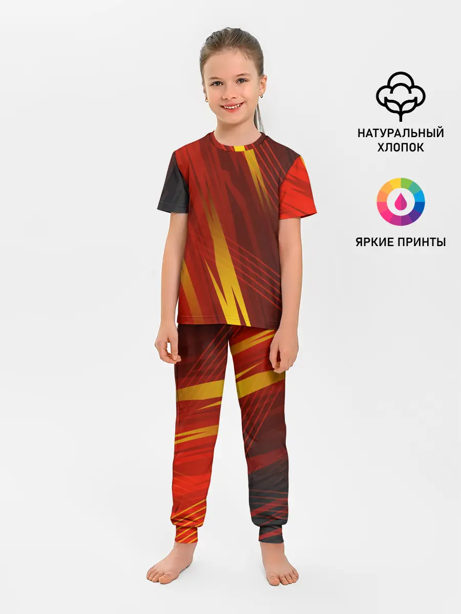 Детская пижама с брюками / Red sport style