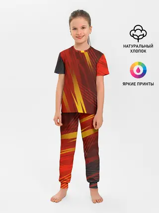 Детская пижама с брюками / Red sport style