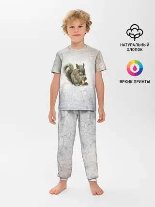 Детская пижама с брюками / Белки