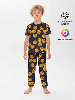 Детская пижама с брюками / Баскетбольные мячи