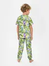 Детская пижама с брюками / Глициния на бежевом фоне