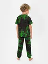 Детская пижама с брюками / GREEN STRIPES | ЗЕЛЕНАЯ ГЕОМЕТРИЯ