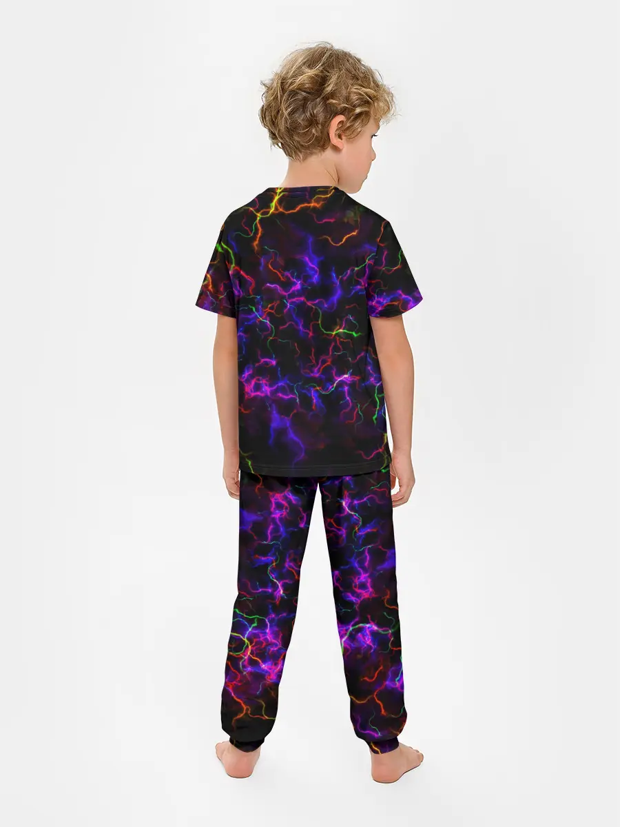 Детская пижама с брюками / Ночное Грозовое Небо