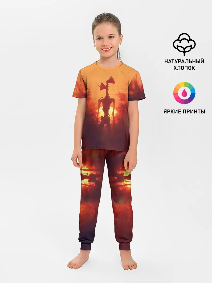 Детская пижама с брюками / СИРЕНОГОЛОВЫЙ НА ЗАКАТЕ