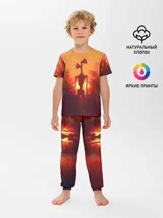 Детская пижама с брюками / СИРЕНОГОЛОВЫЙ НА ЗАКАТЕ