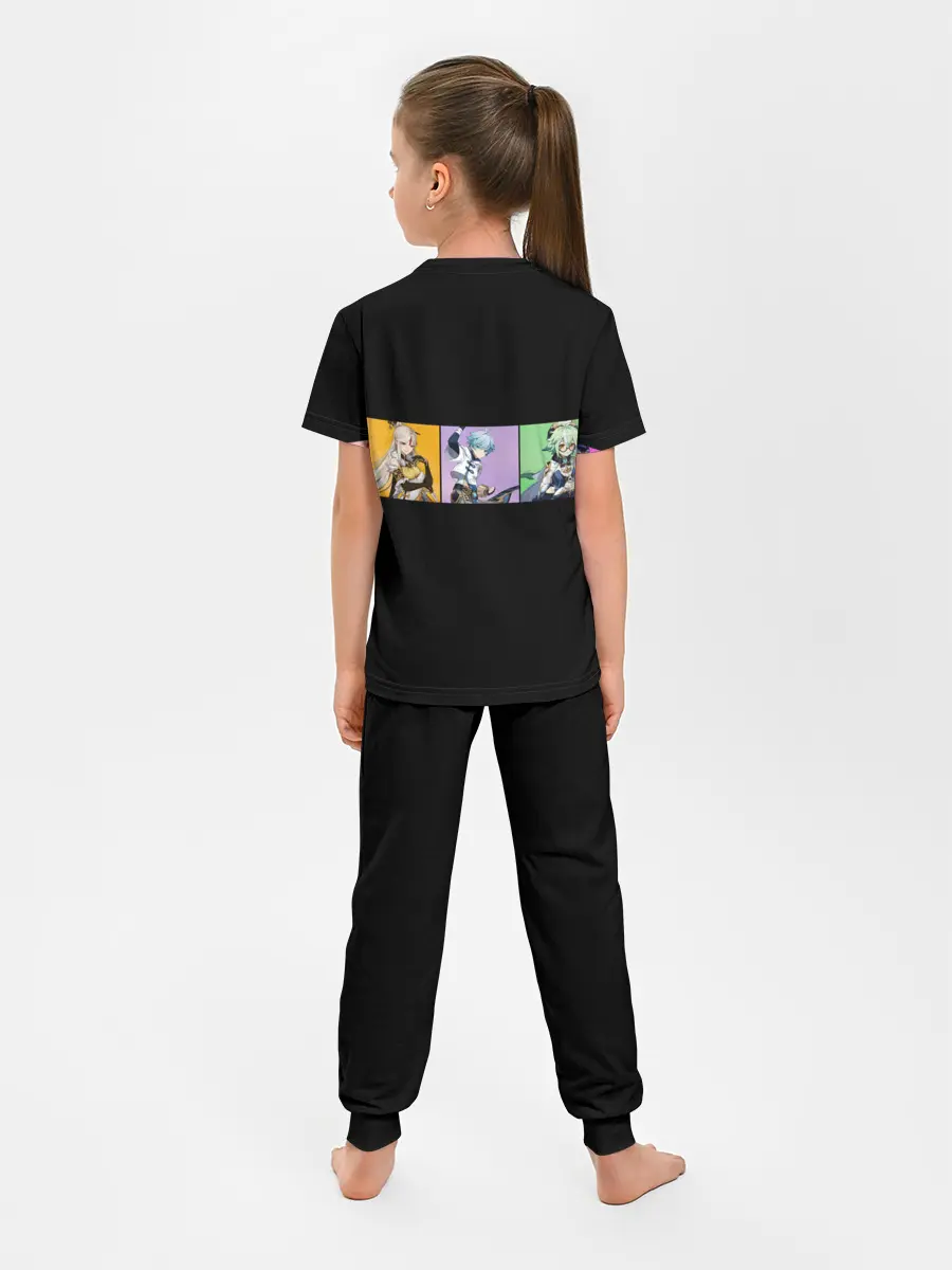 Детская пижама с брюками / Genshin Impact - Полоса