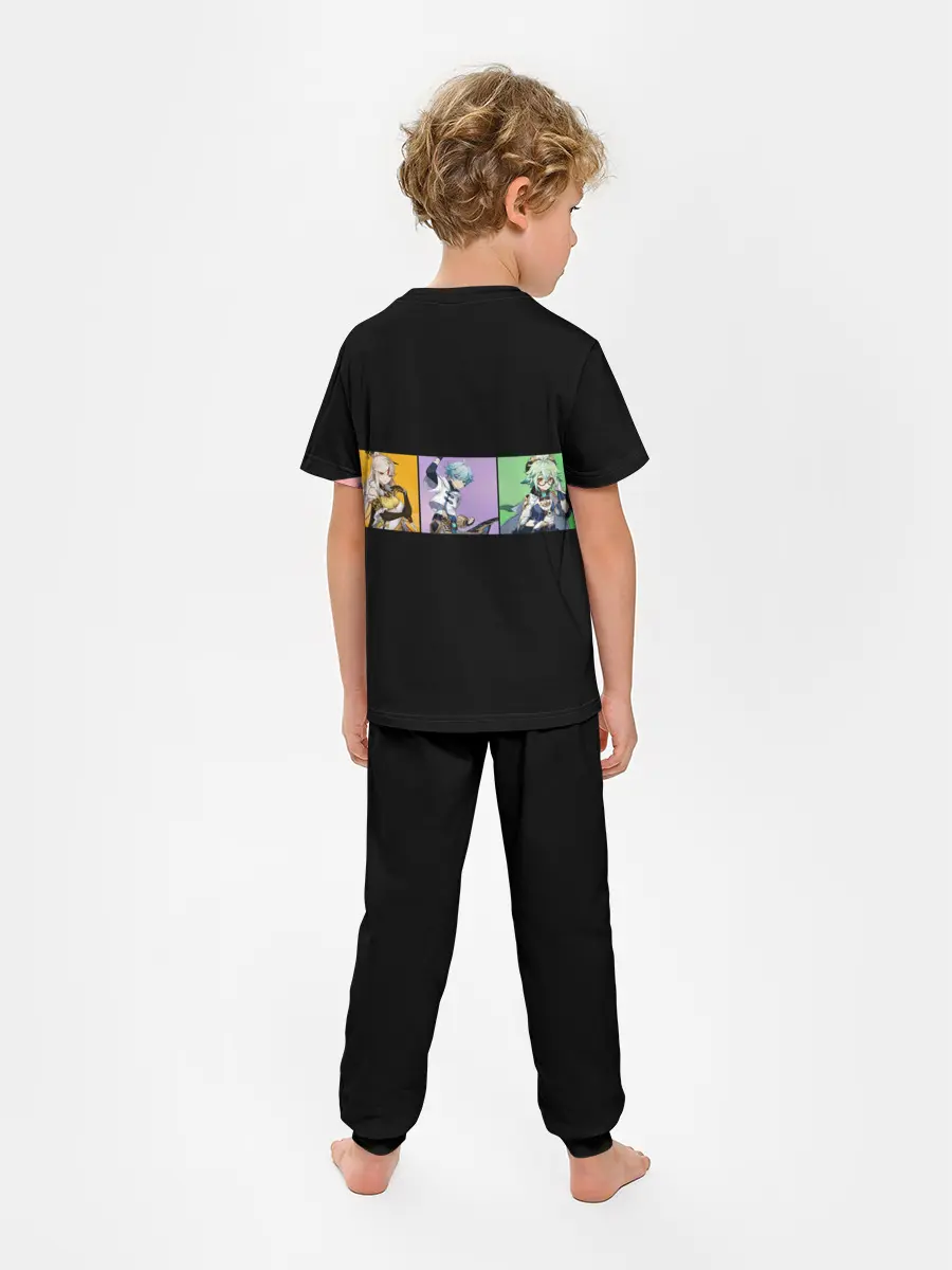 Детская пижама с брюками / Genshin Impact - Полоса